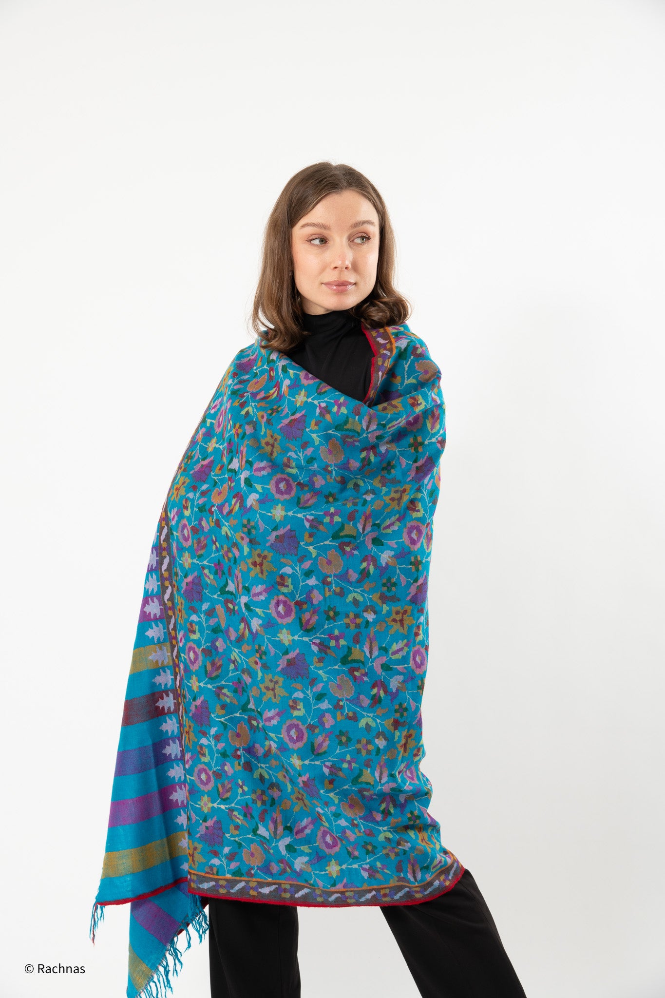 Pashmina Kani Shawl embroidered all over