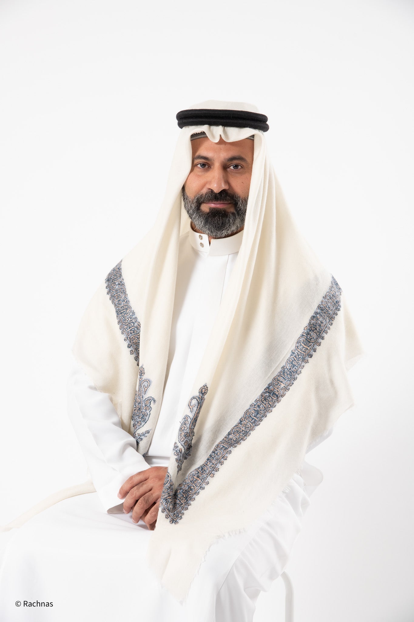 Cashmere Ghutra Needle work