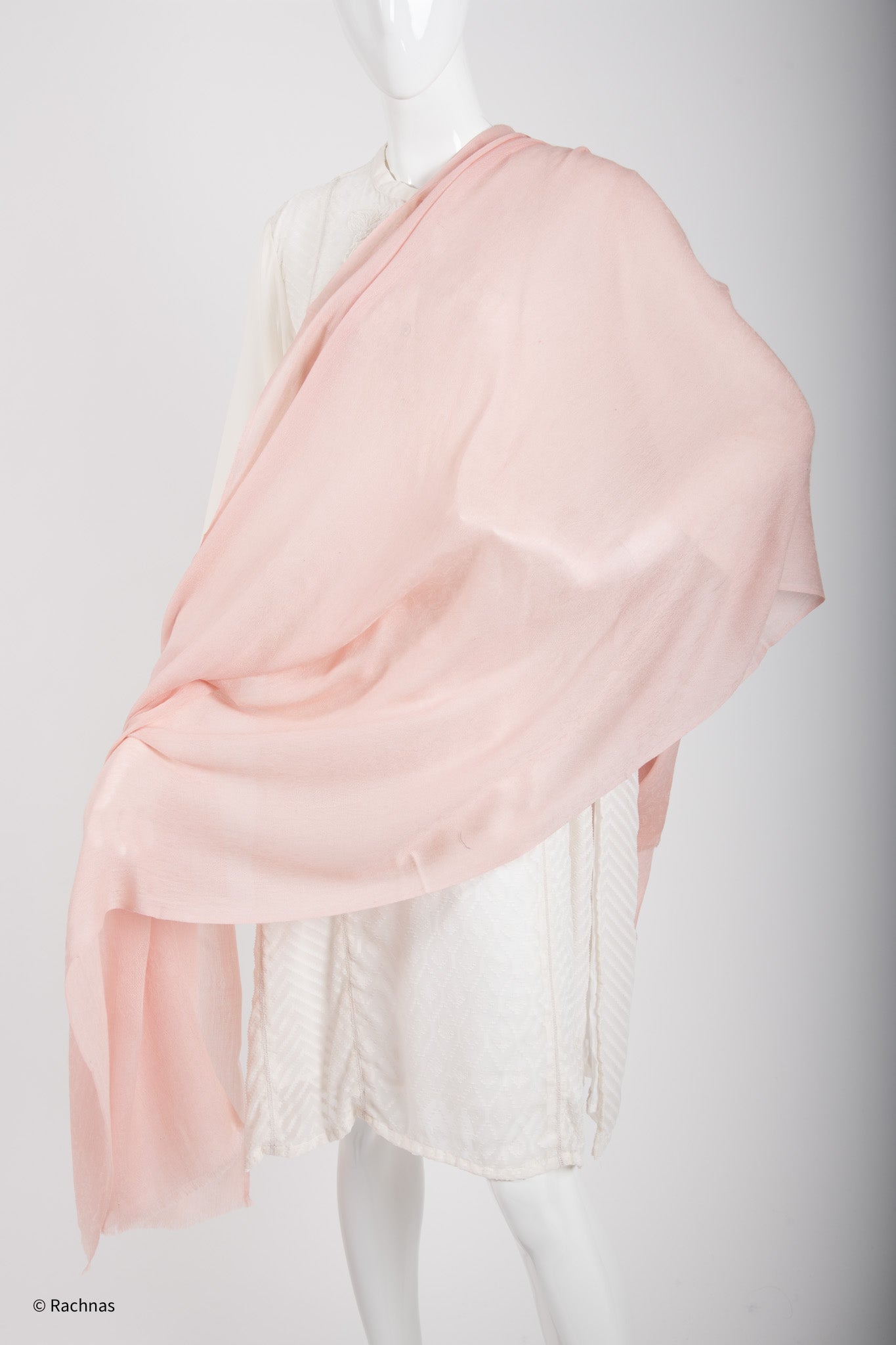 100% Cashmere Shawl with Self work