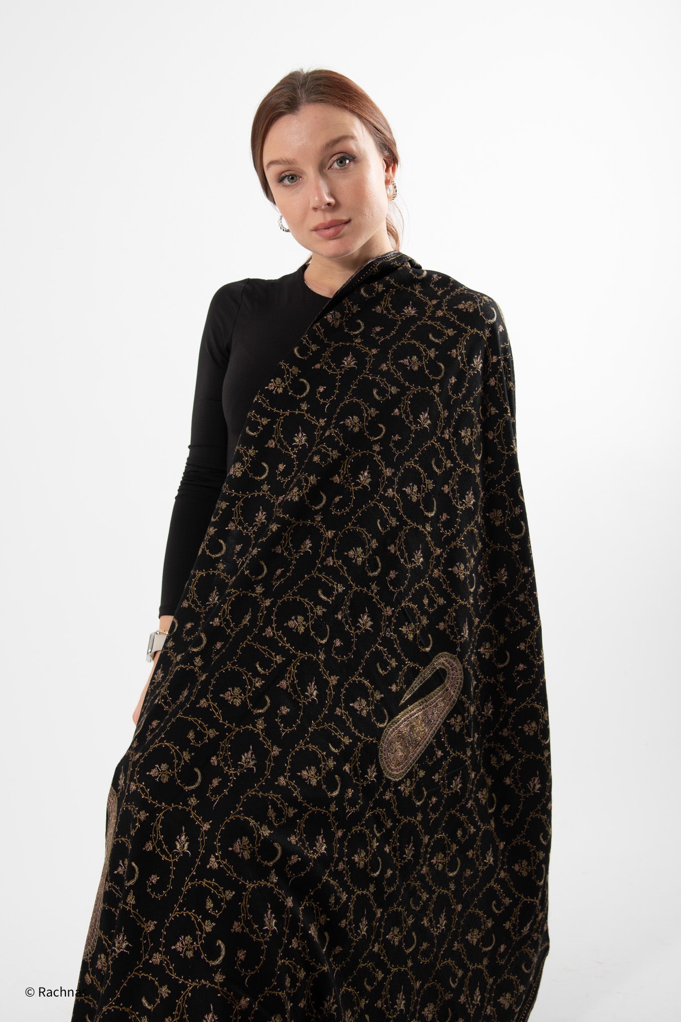 Fine Cashmere Sozni heavy stole