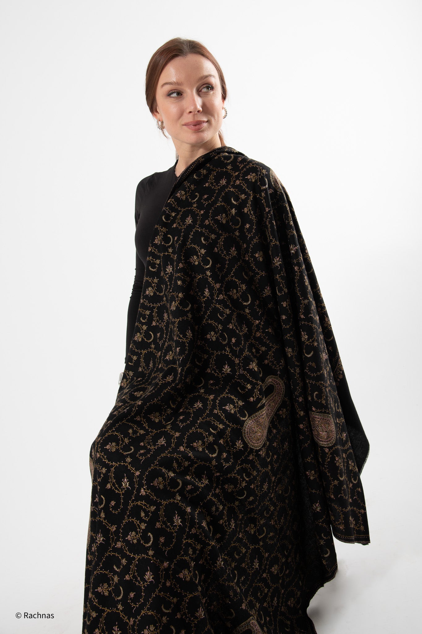 Fine Cashmere Sozni heavy stole