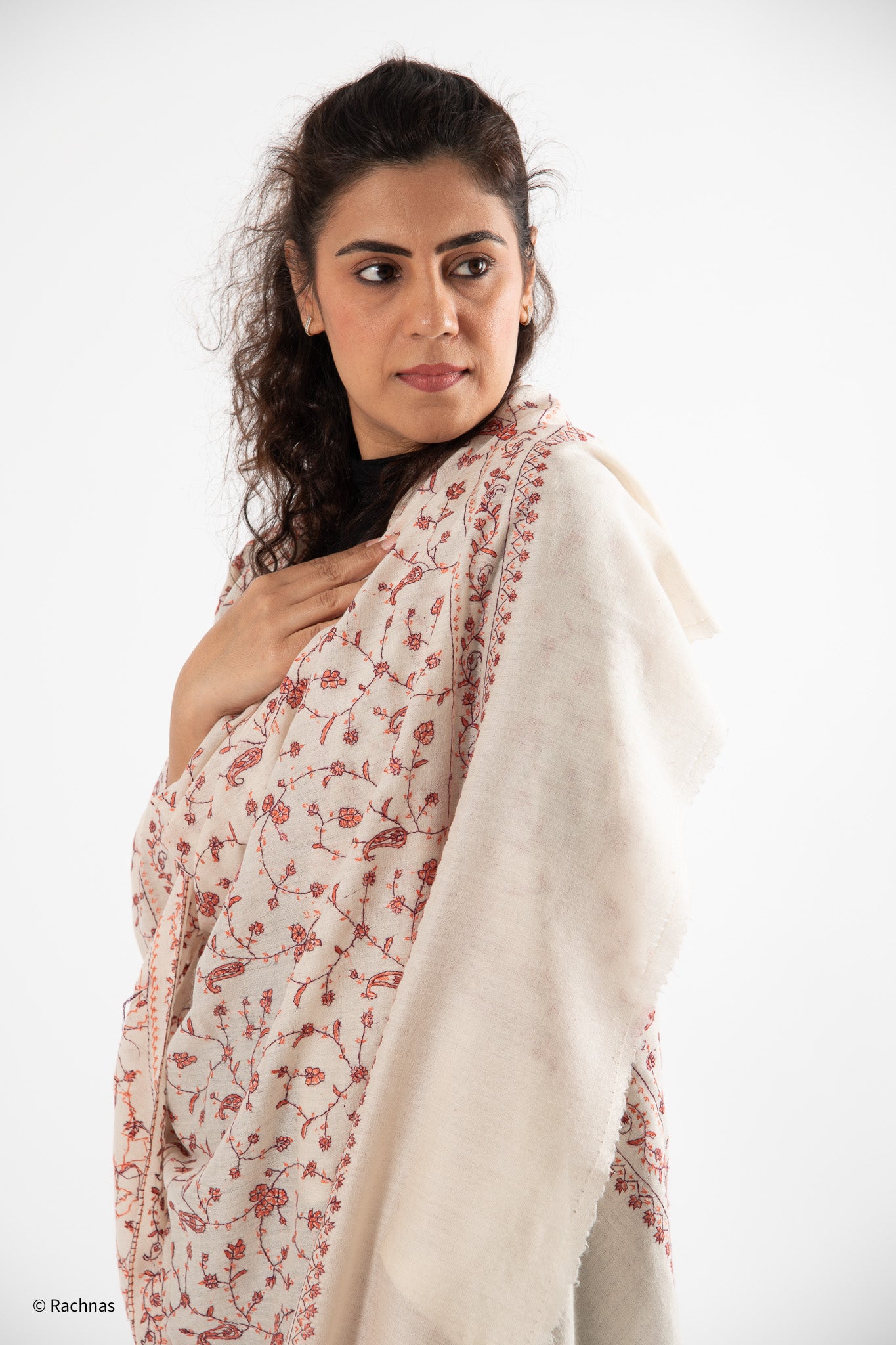 Fine Cashmere Sozni heavy stole