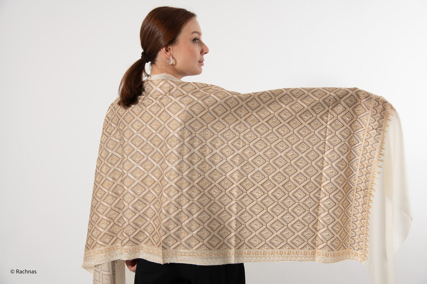 Nalki Zari allover stole