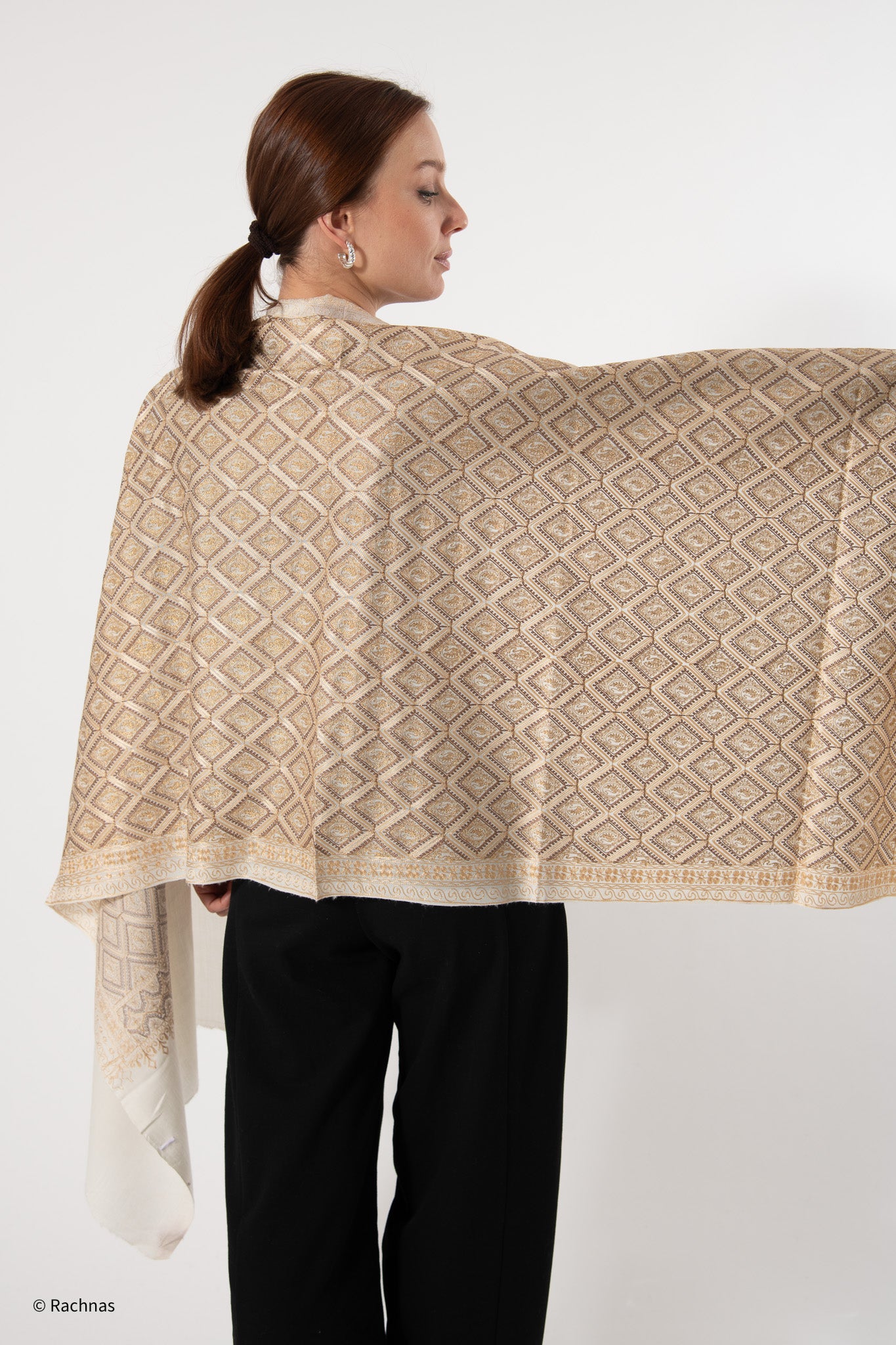 Nalki Zari allover stole