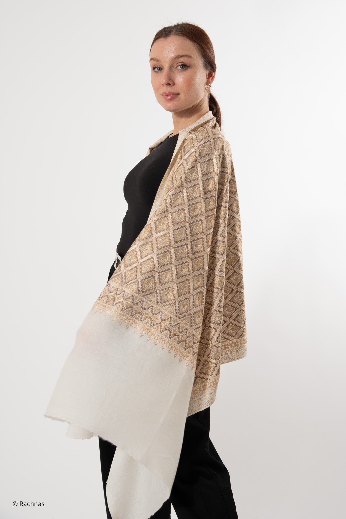 Nalki Zari allover stole