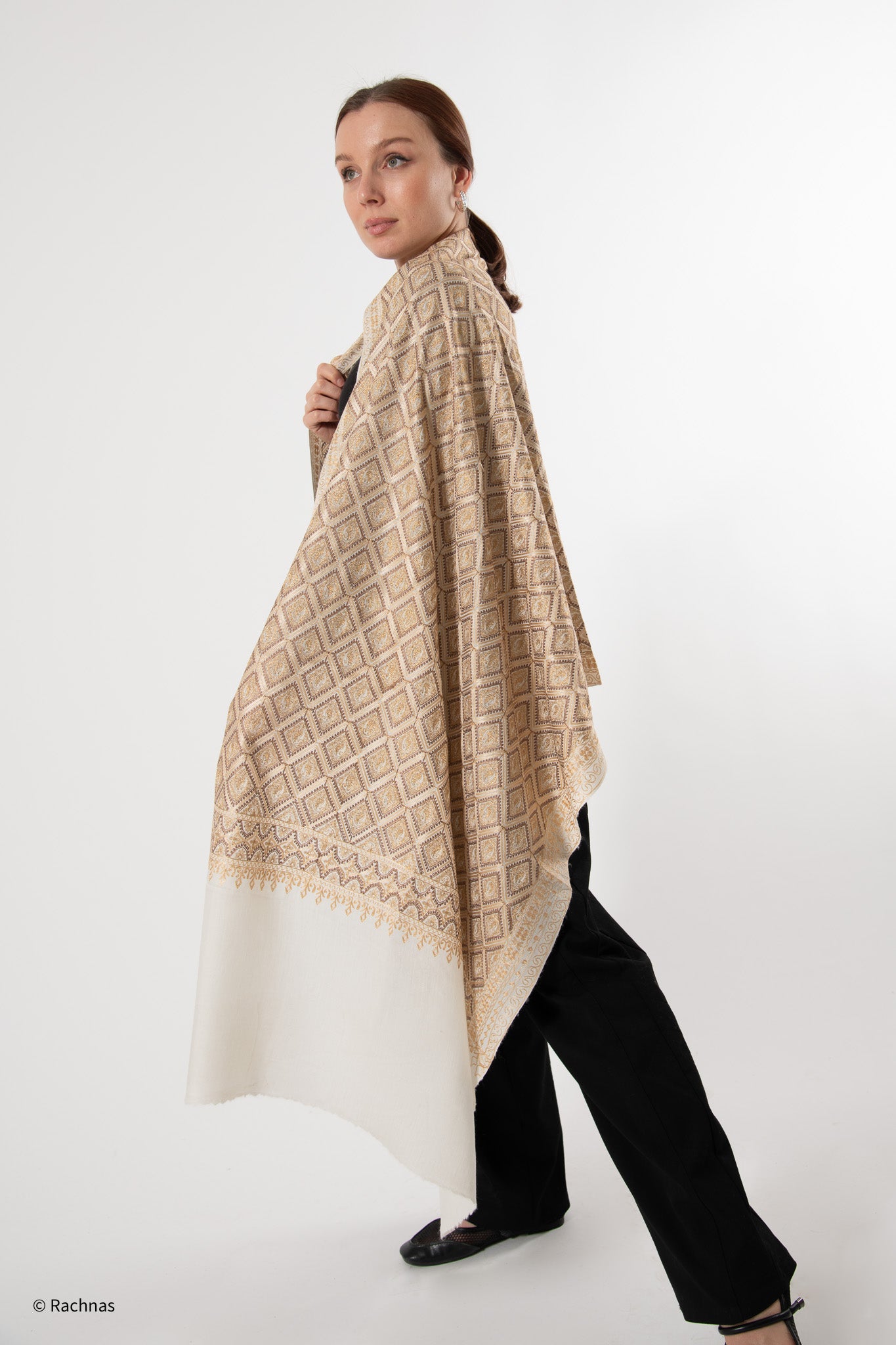 Nalki Zari allover stole