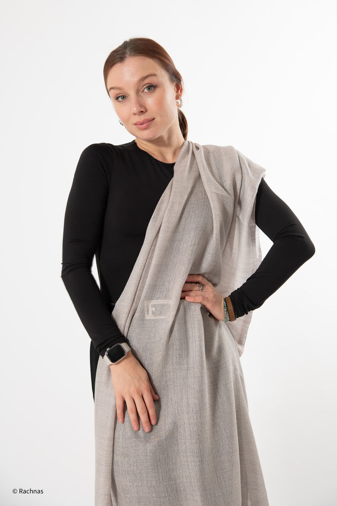 Fine Cashmere Dotted Zari Stole