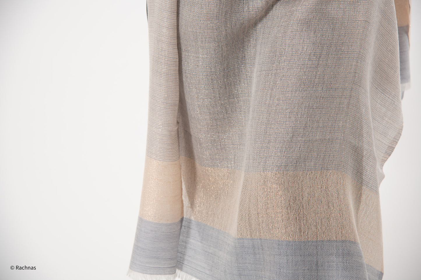 Fine Cashmere Dotted Zari Stole
