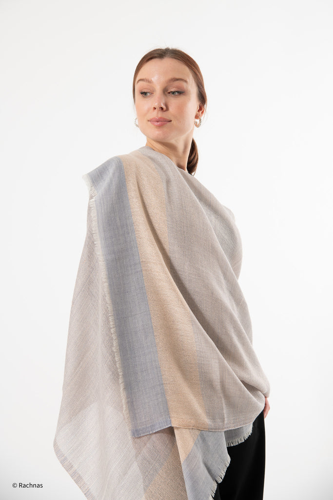Fine Cashmere Dotted Zari Stole