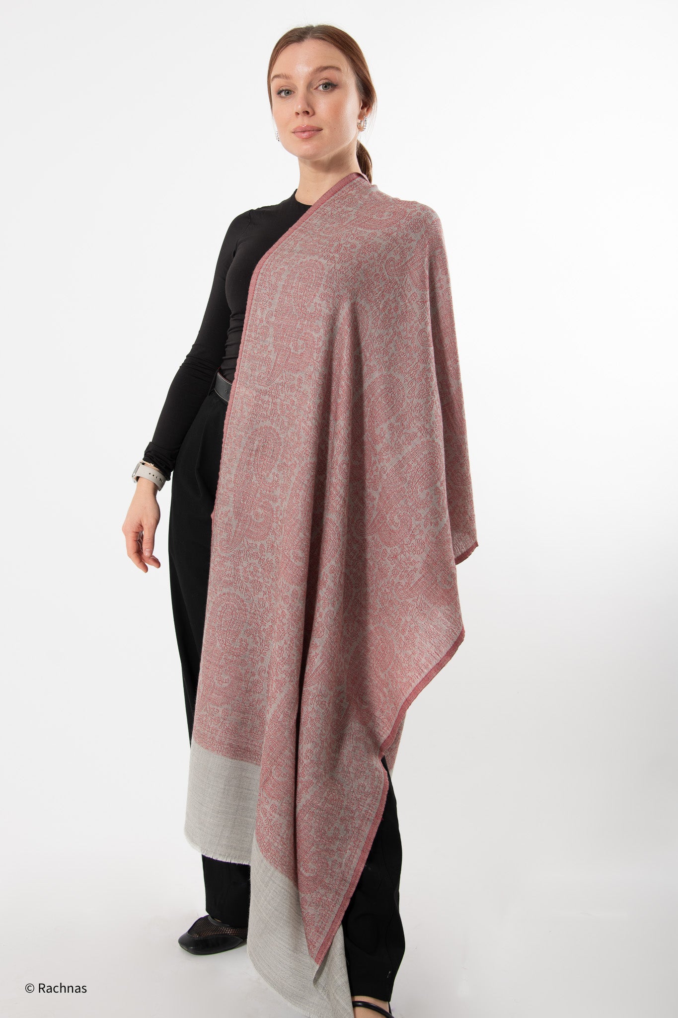 Fine Cashmere all over Weaving Stole