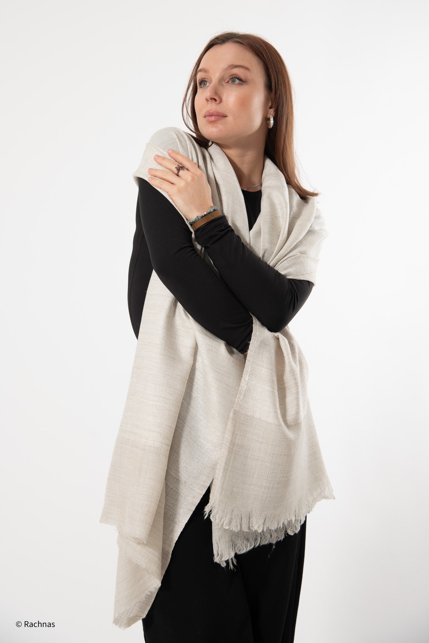 Fine Cashmere all over Weaving Jamma Stole