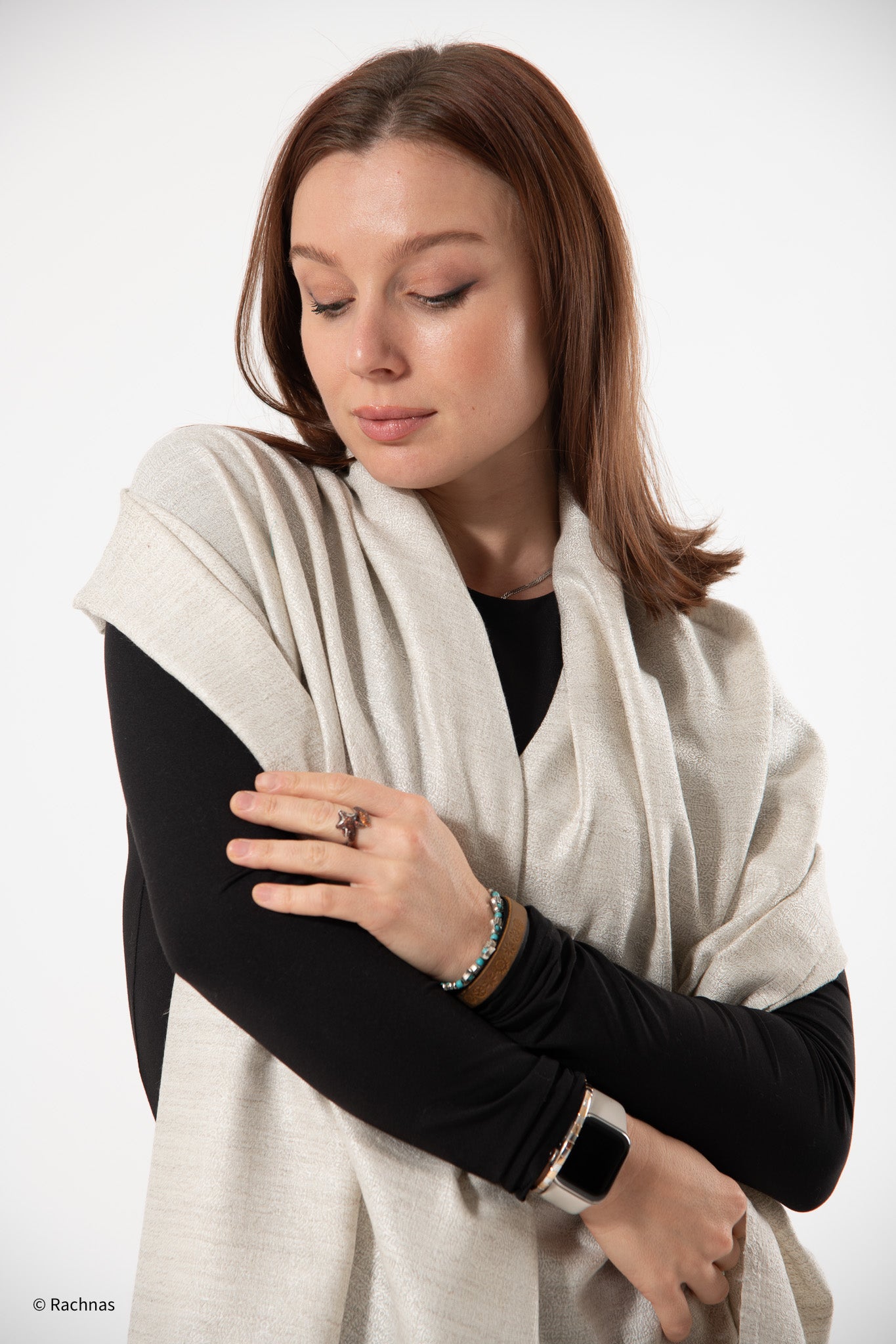 Fine Cashmere all over Weaving Jamma Stole