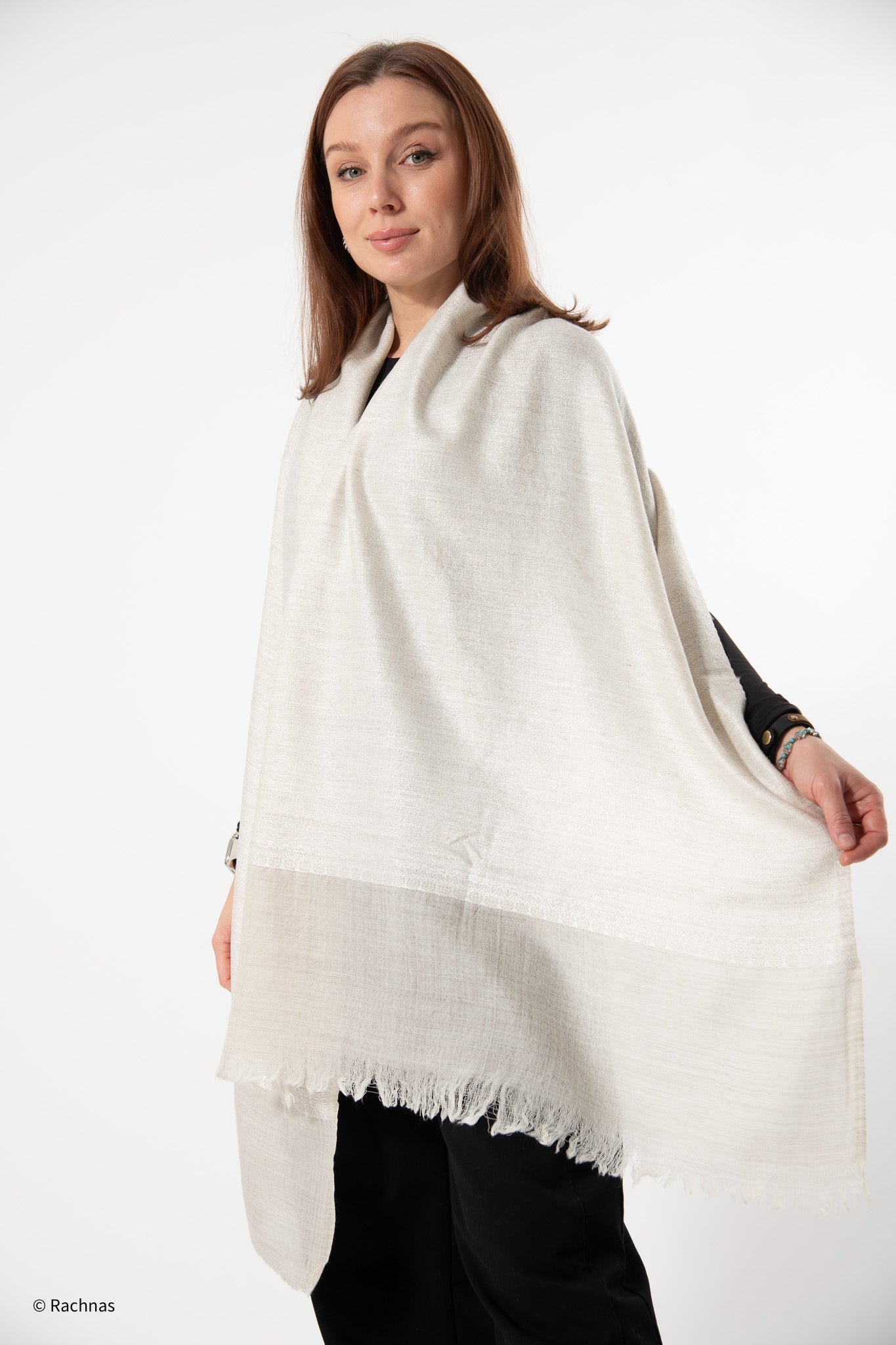 Fine Cashmere all over Weaving Jamma Stole