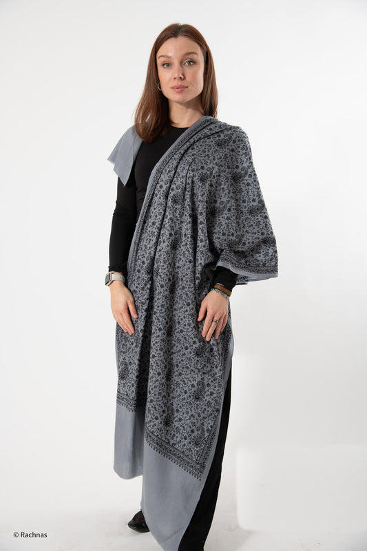 Fine Cashmere all over Sozni machine work