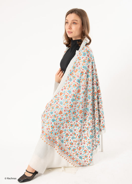 Stole - all over cashmere embroidery