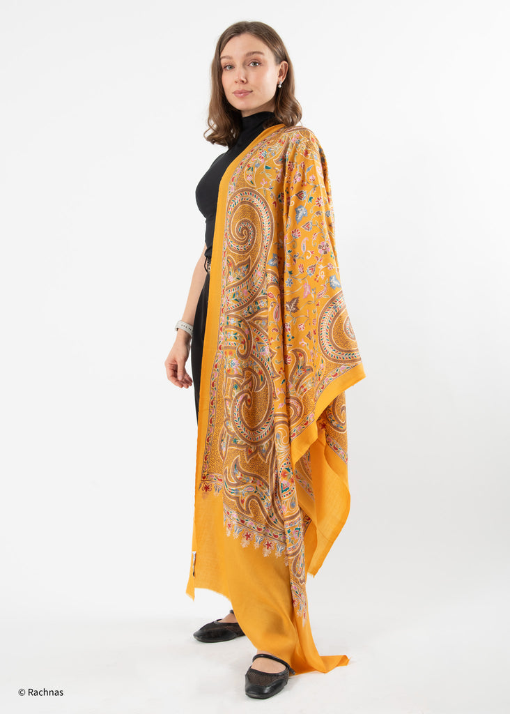 Stole - all over cashmere embroidery