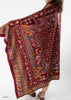 Pashmina Red heritage Kalamkari
