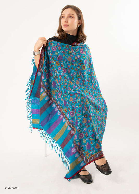 Pashmina Kani Shawl embroidered all over
