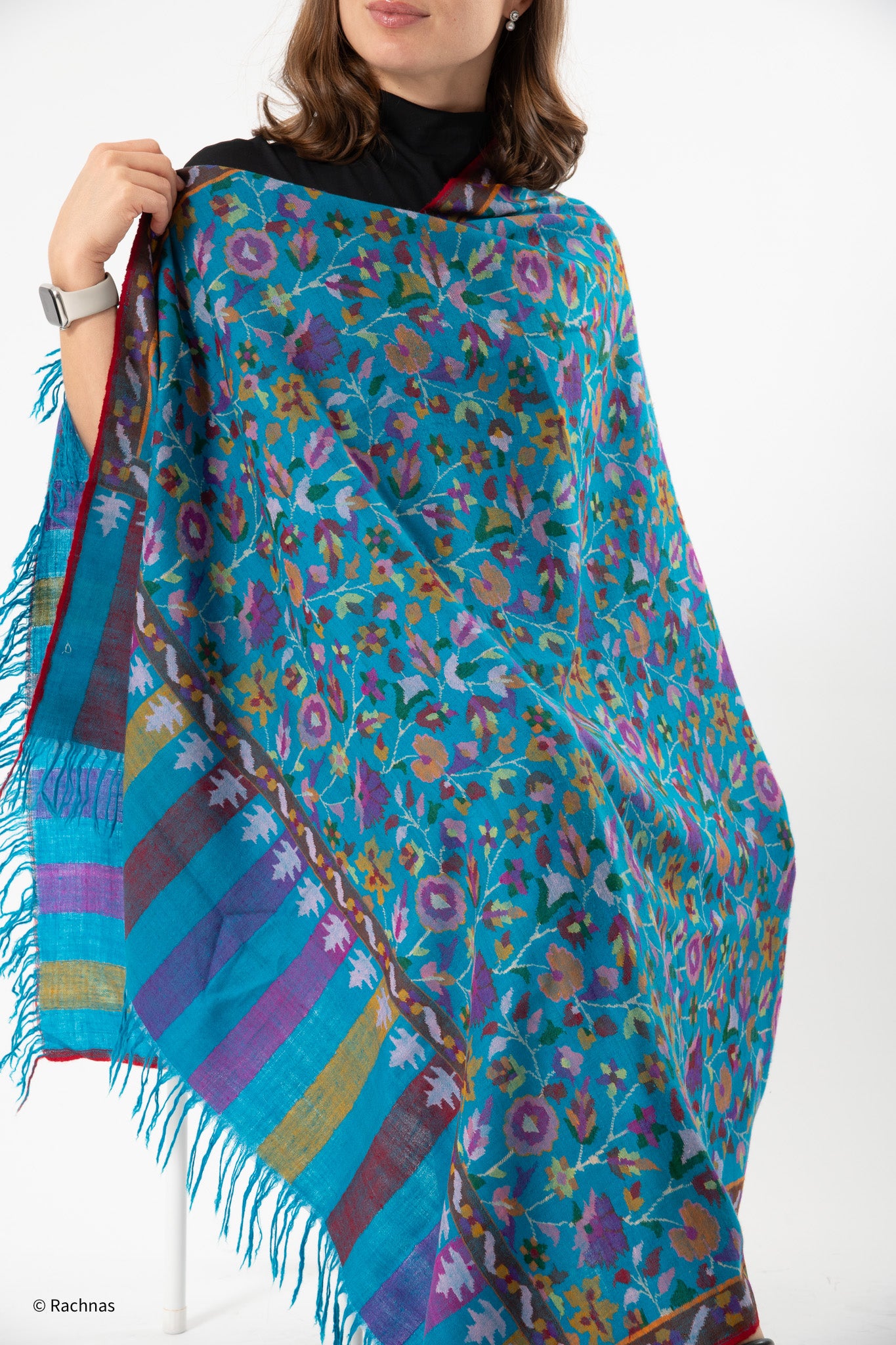 Pashmina Kani Shawl embroidered all over