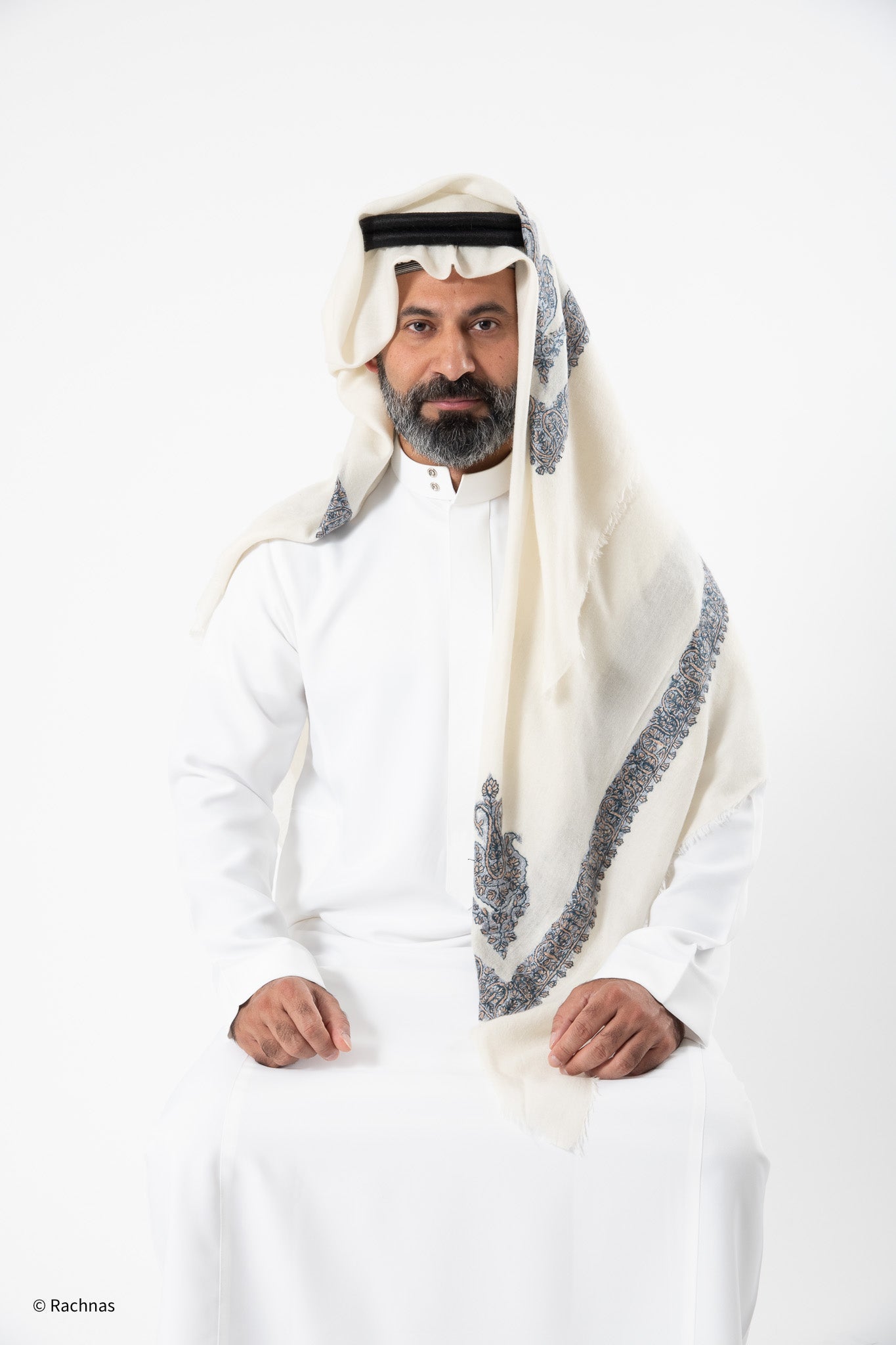 Cashmere Ghutra Needle work