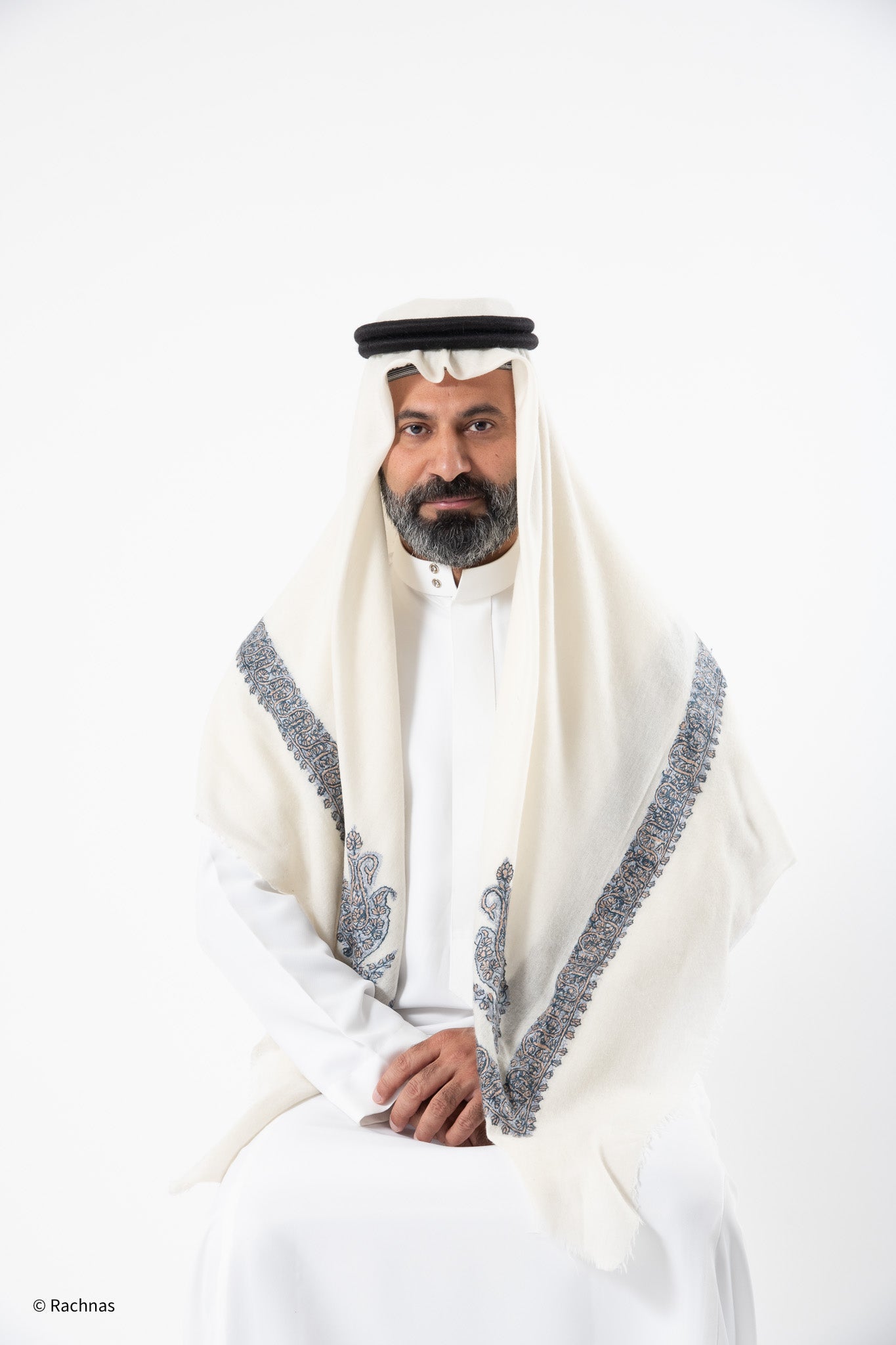 Cashmere Ghutra Needle work