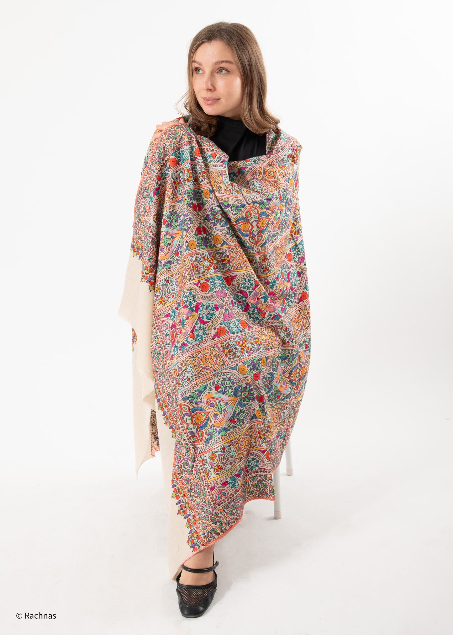 Pashmina White Paper Machie