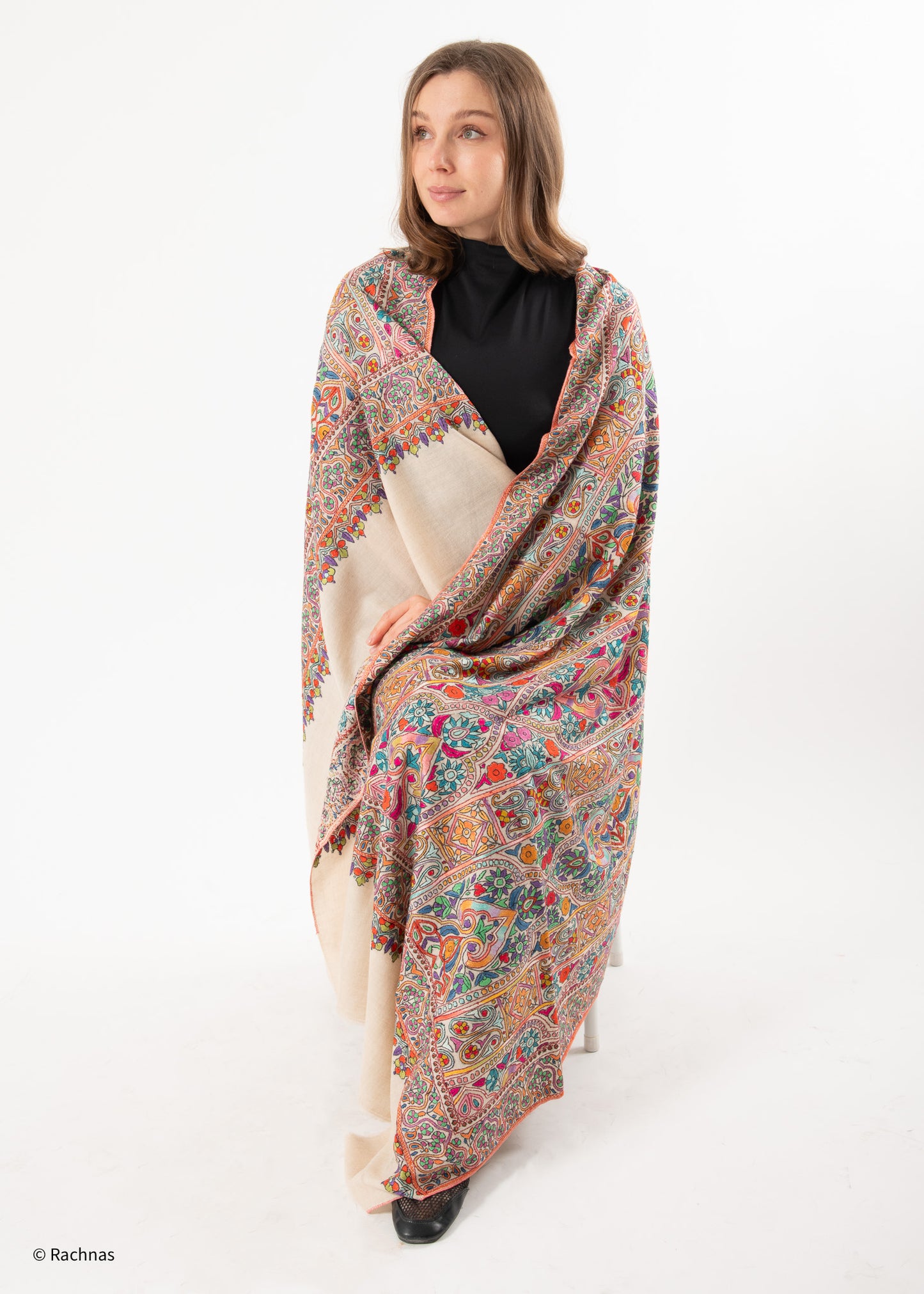 Pashmina White Paper Machie