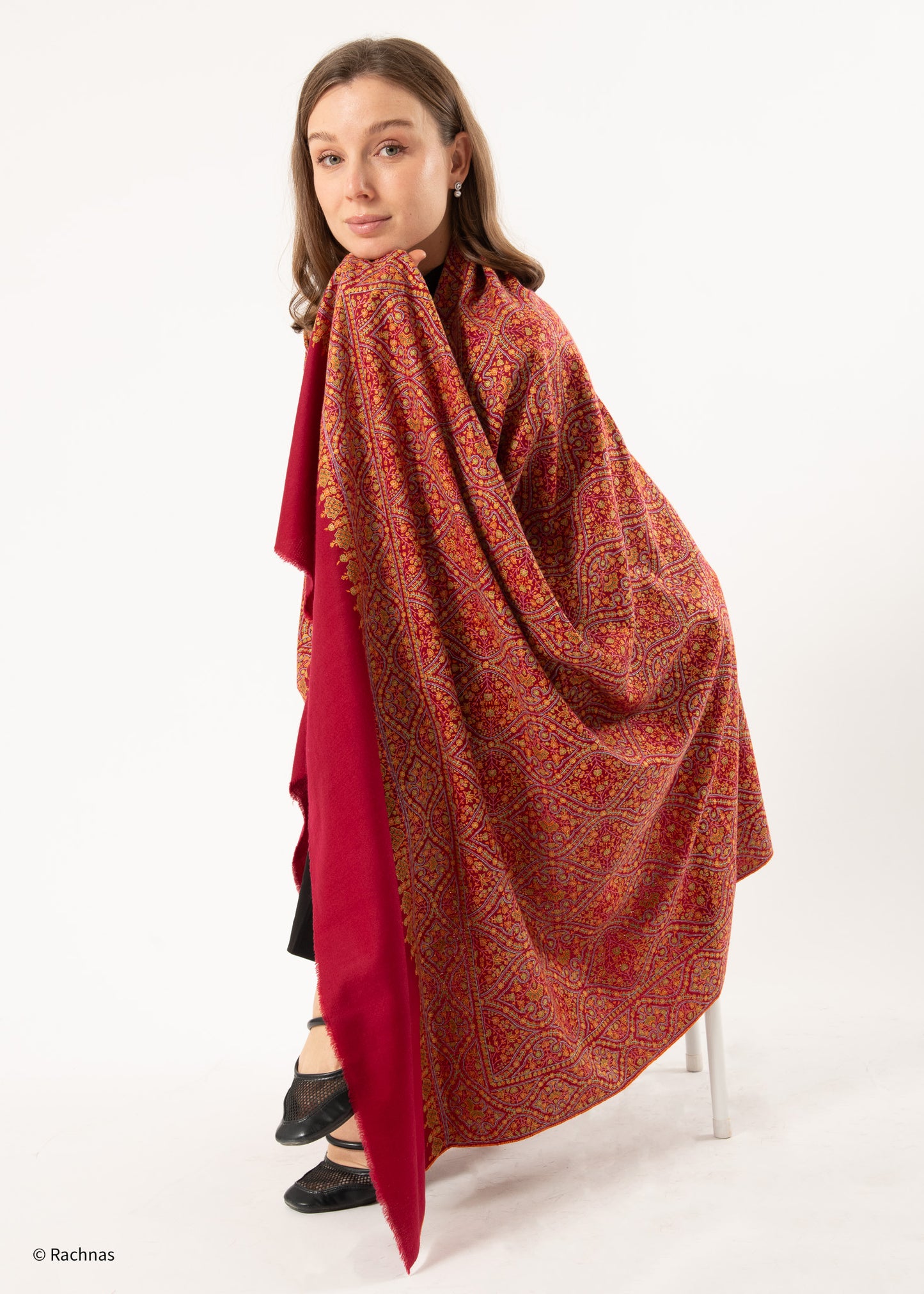 Pashmina Red Jama