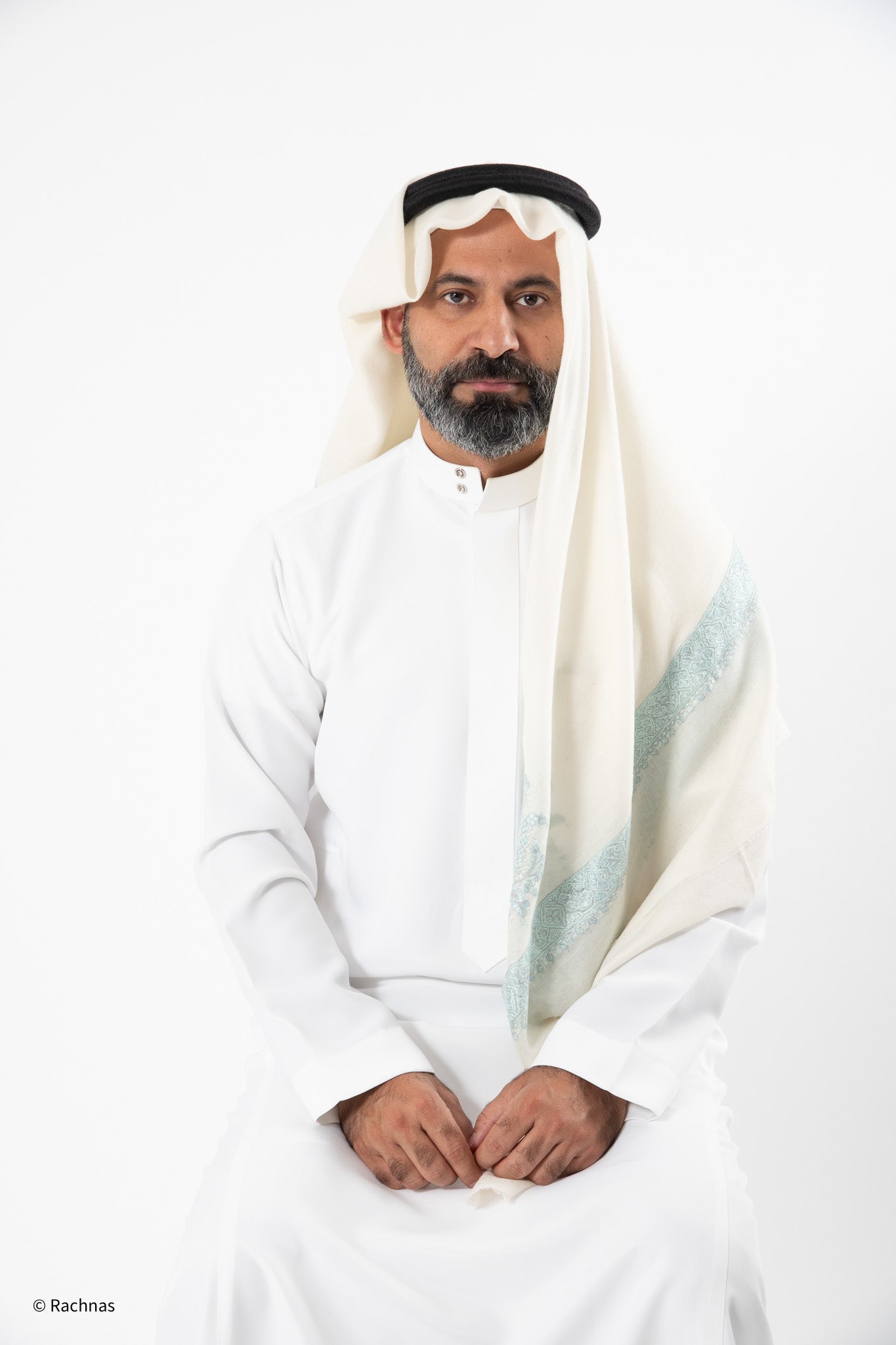 Cashmere Ghutra Needle work