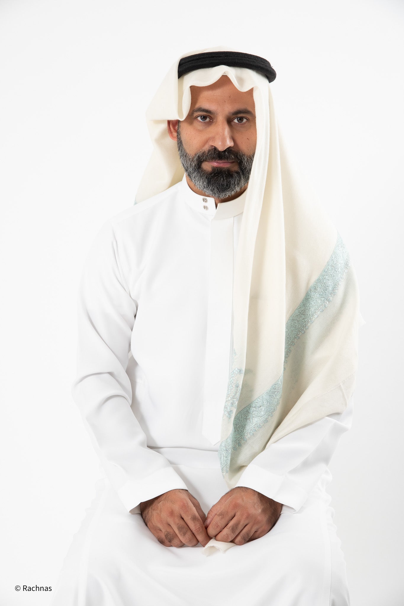 Cashmere Ghutra Needle work