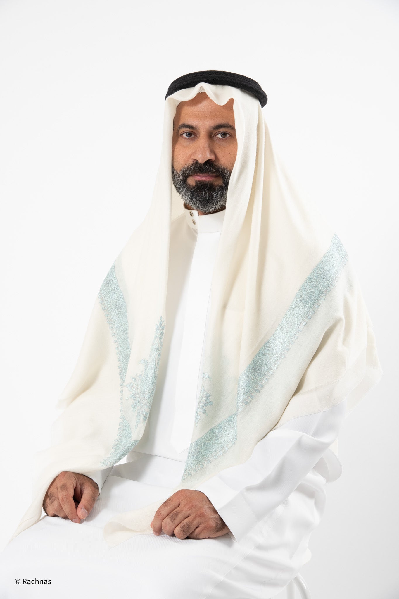 Cashmere Ghutra Needle work