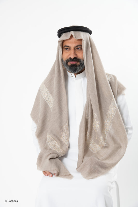 Cashmere Ghutra Needle work