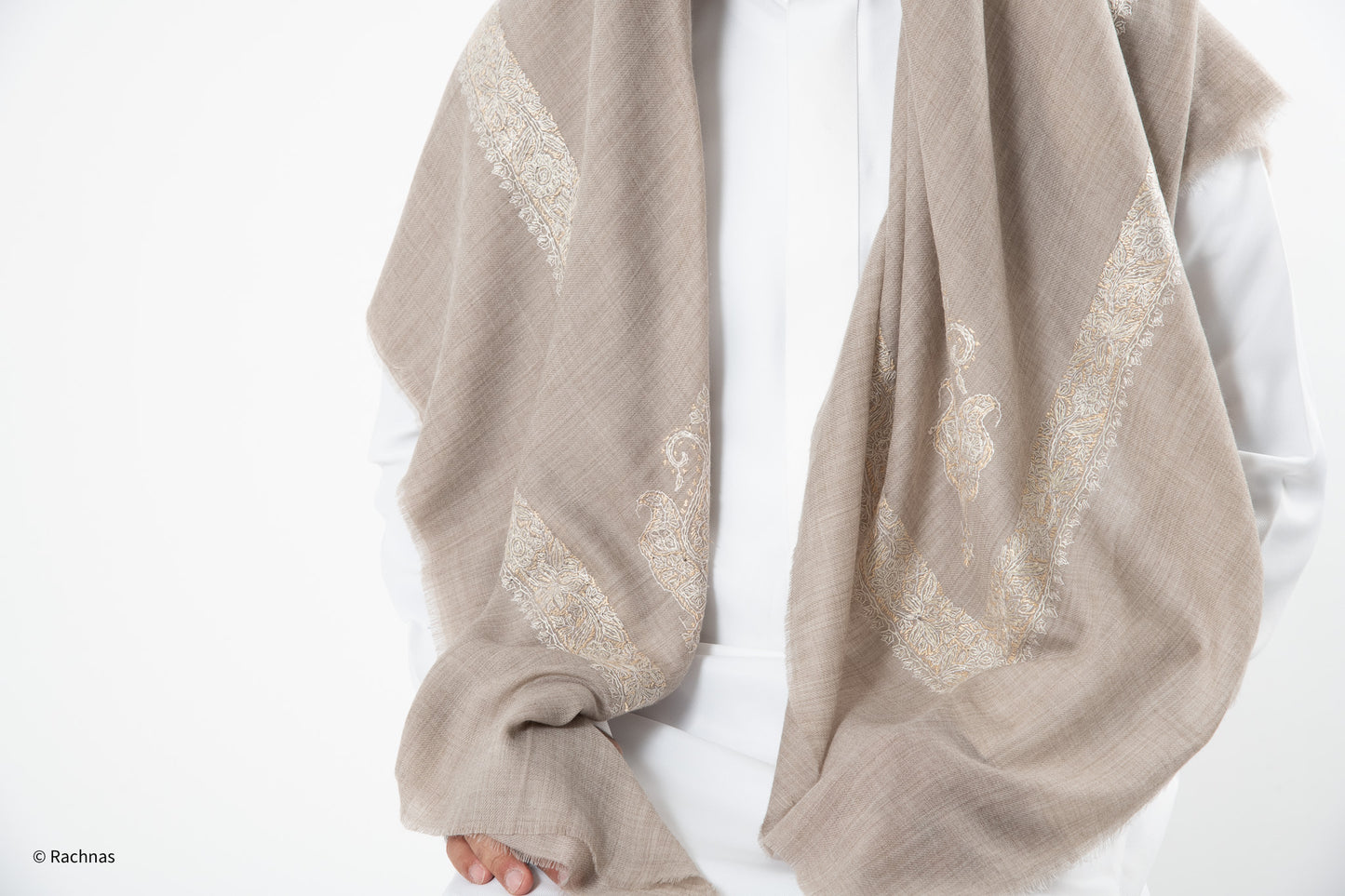 Cashmere Ghutra Needle work