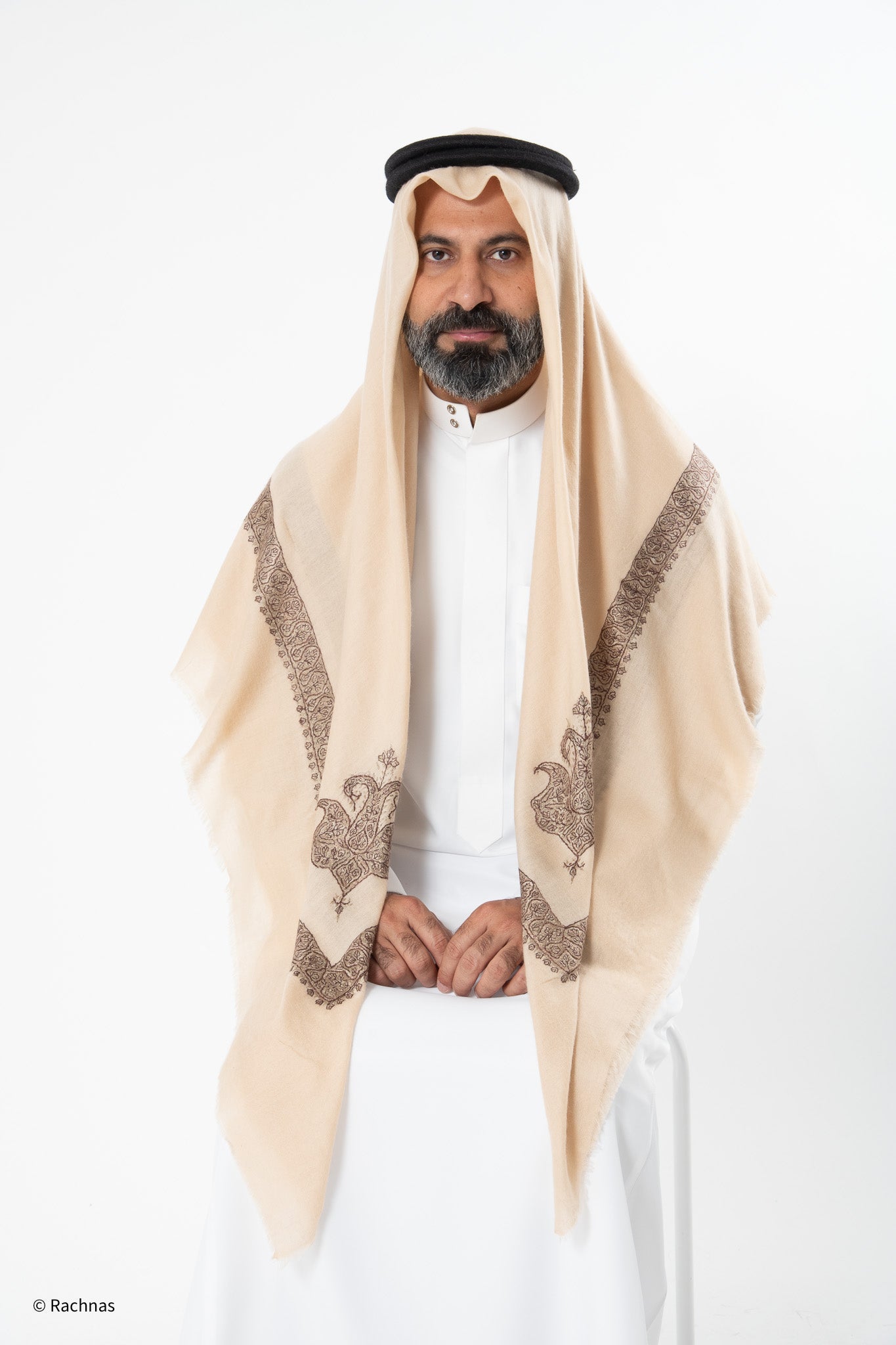 Cashmere Ghutra Needle work