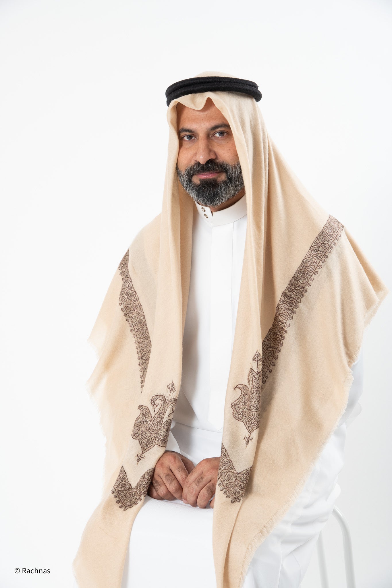 Cashmere Ghutra Needle work