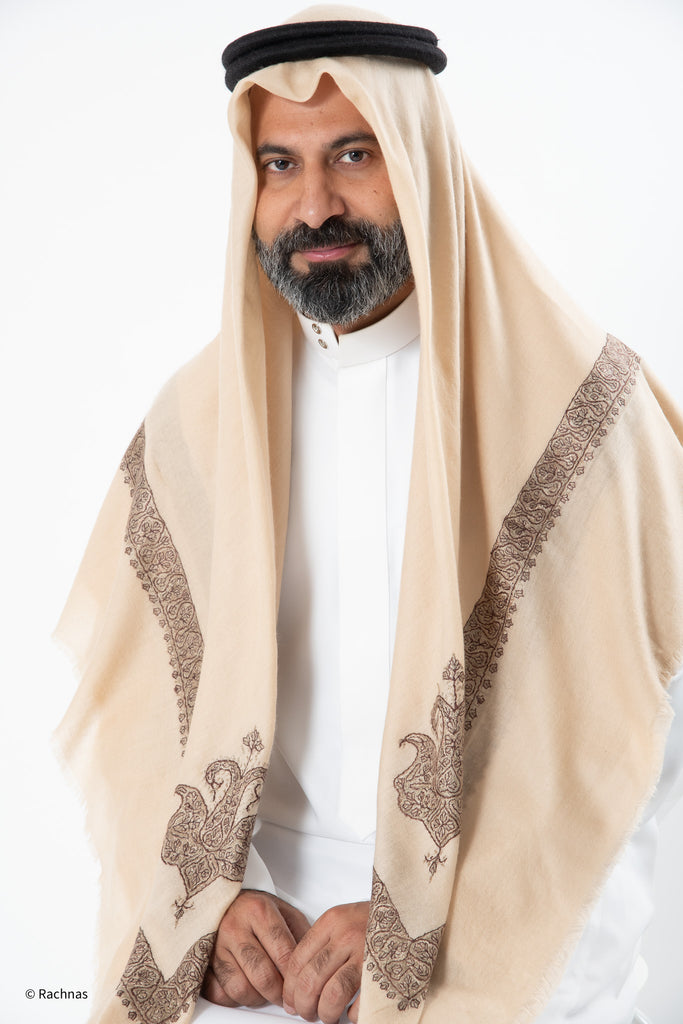 Cashmere Ghutra Needle work