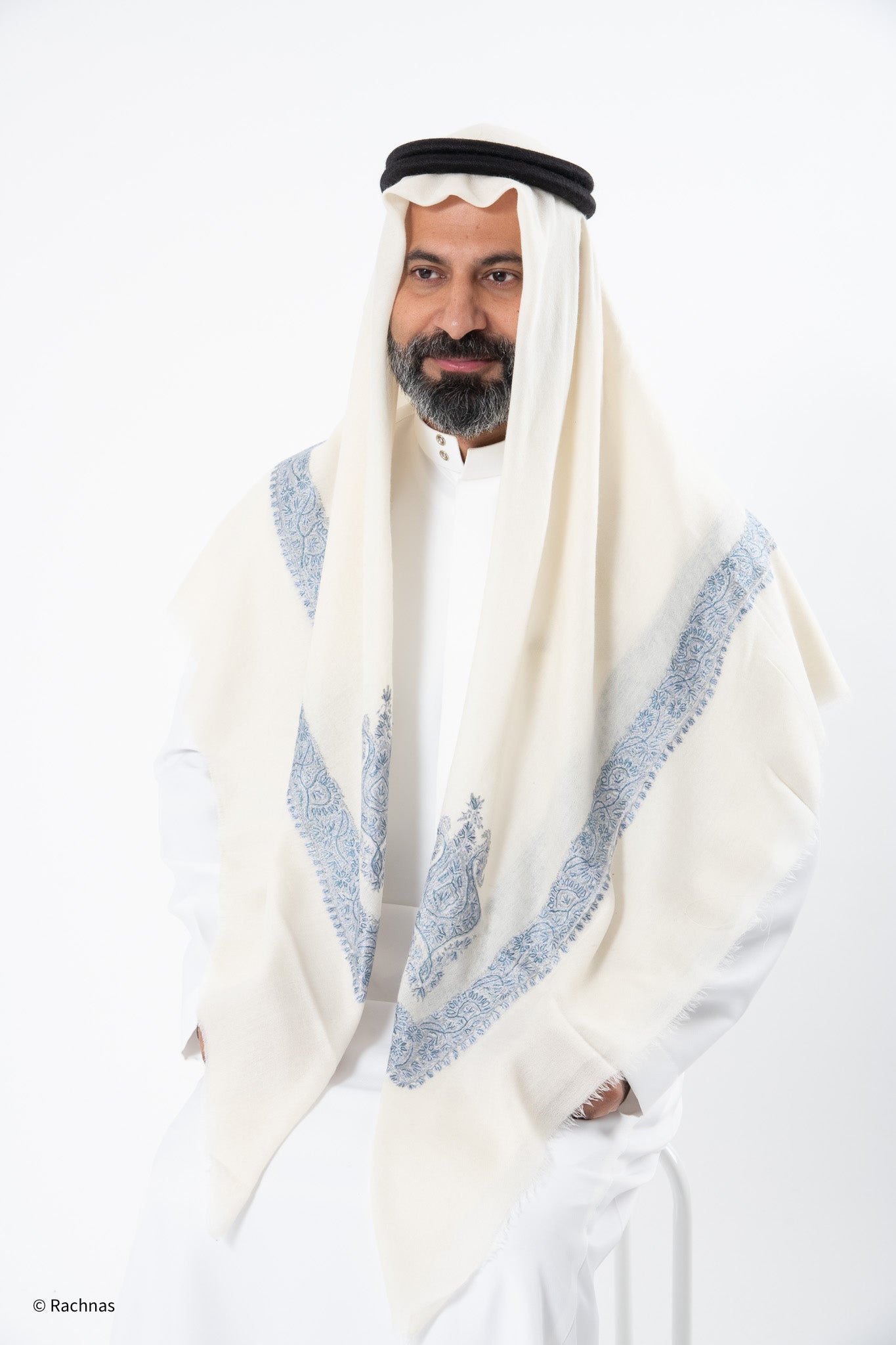 Cashmere Ghutra Needle work