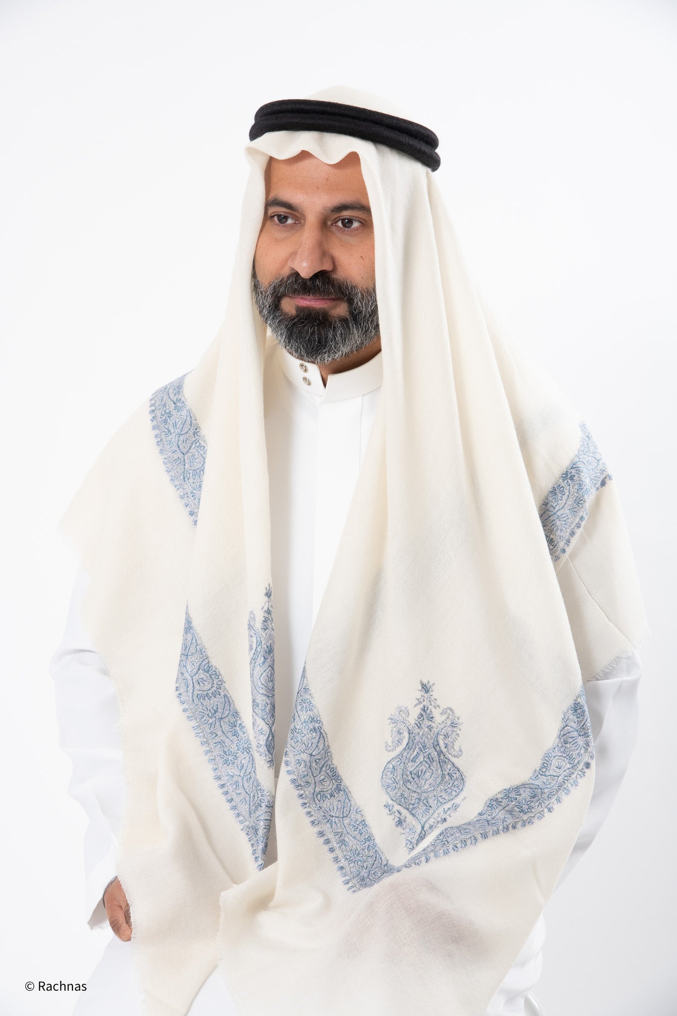 Cashmere Ghutra Needle work