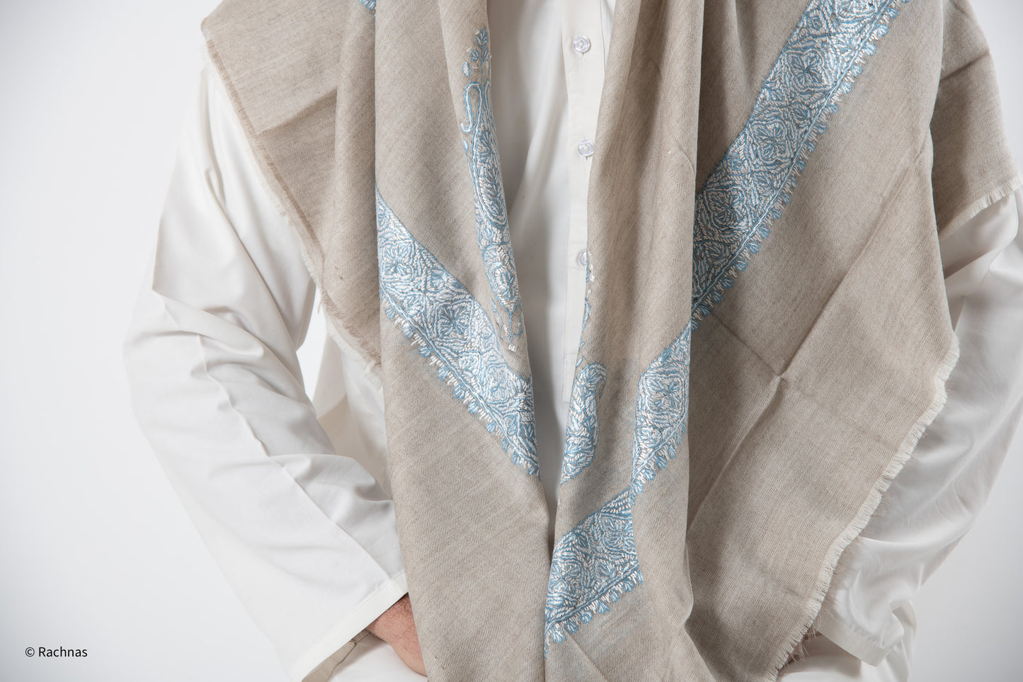 Cashmere Ghutra Needle work