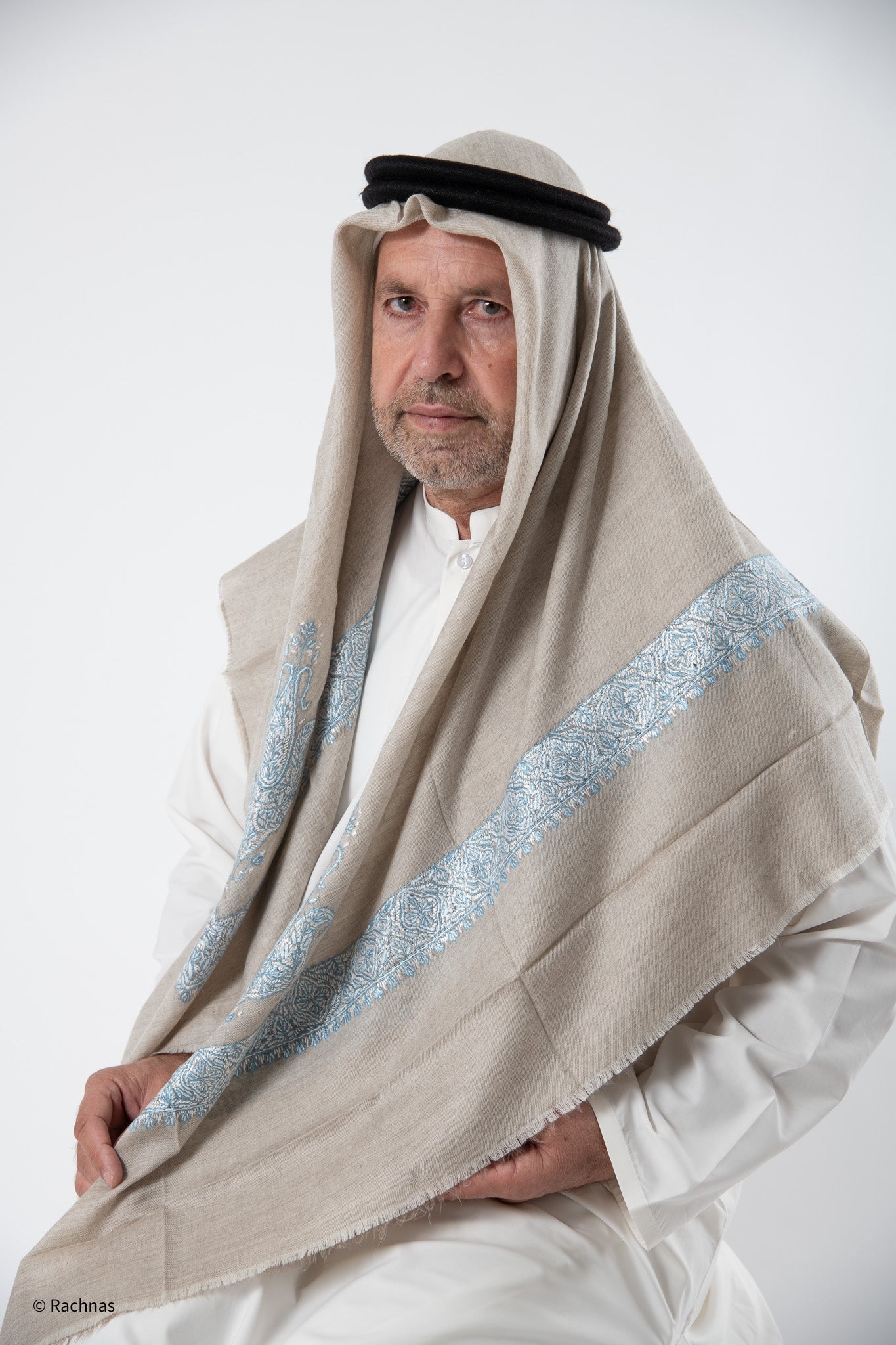 Cashmere Ghutra Needle work