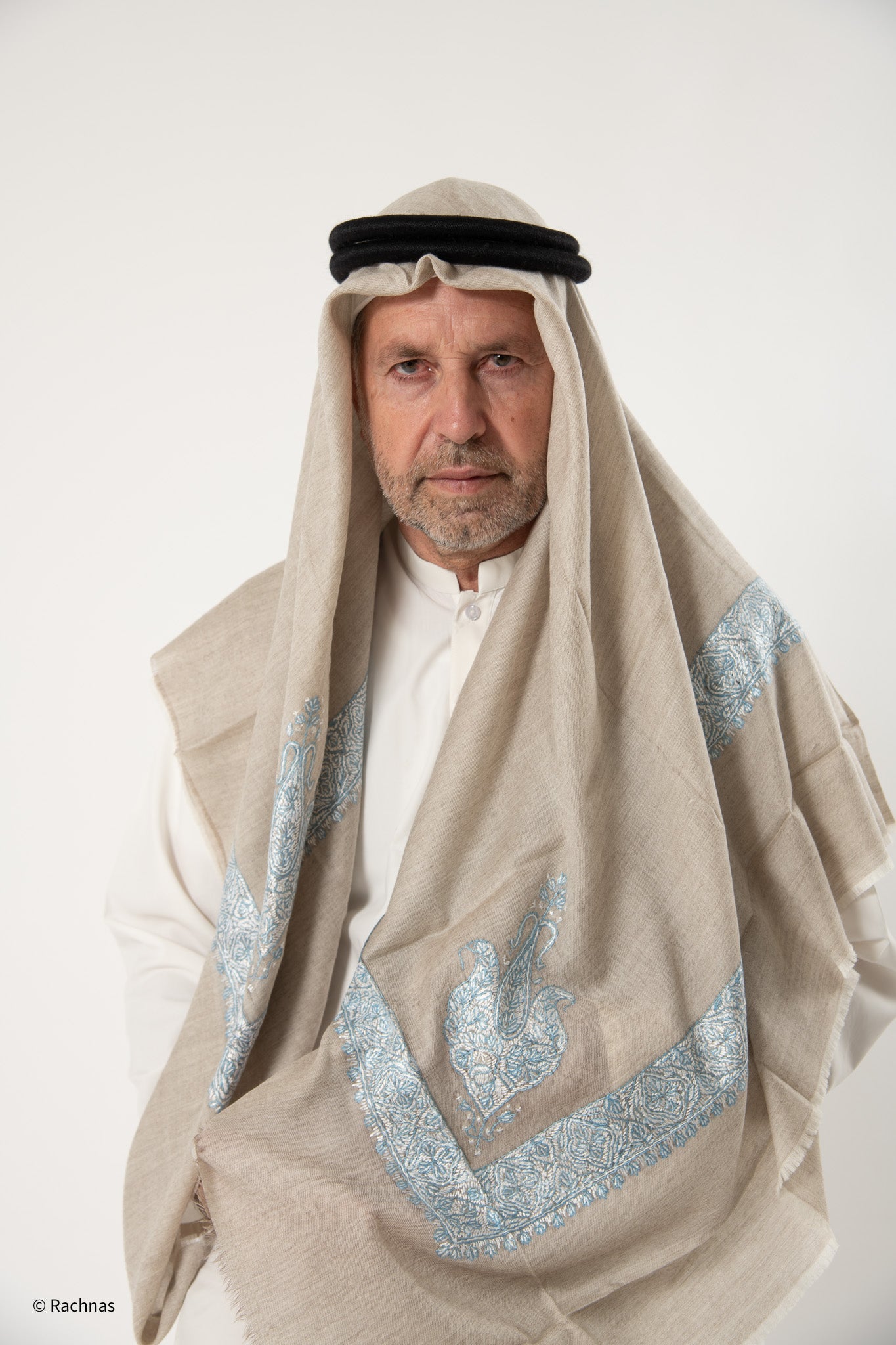 Cashmere Ghutra Needle work