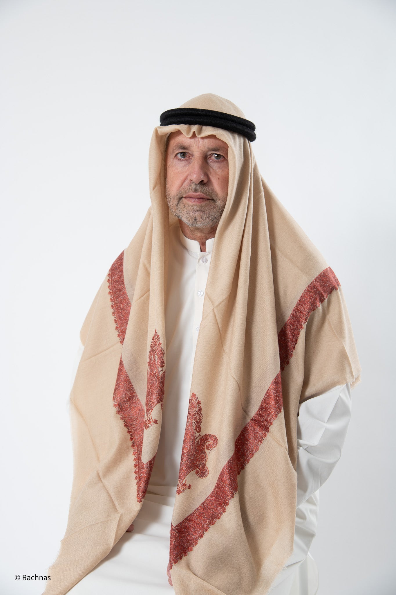 Cashmere Ghutra Needle work