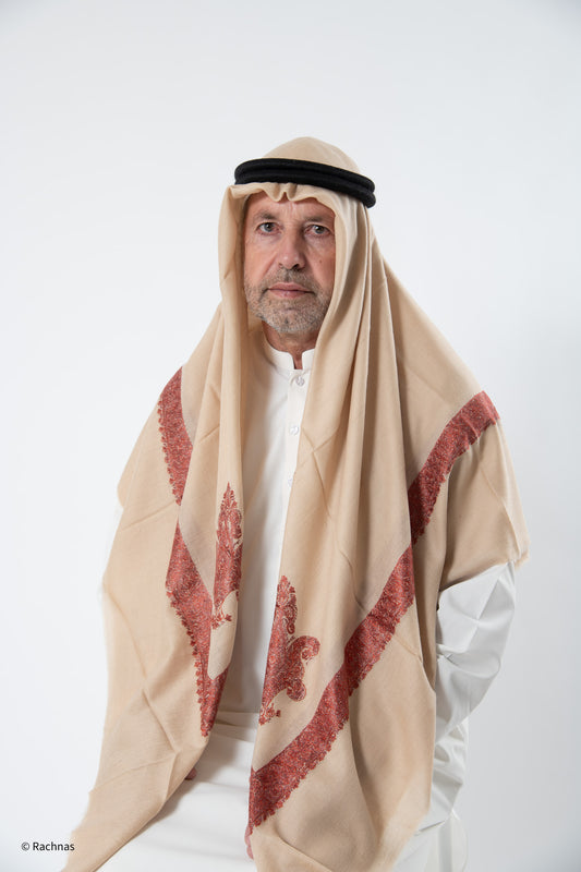 Cashmere Ghutra Needle work