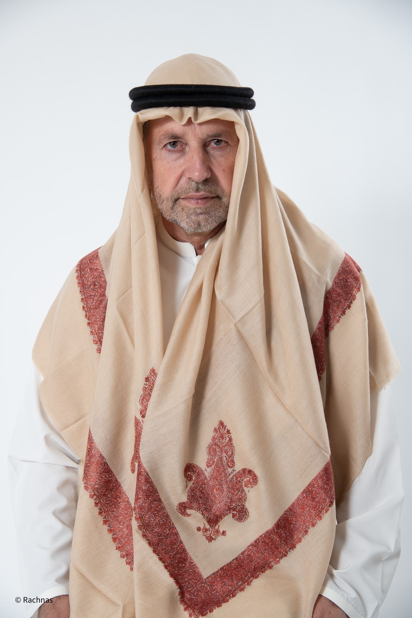 Cashmere Ghutra Needle work