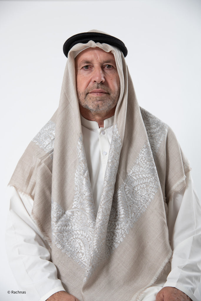 Cashmere Ghutra Needle work