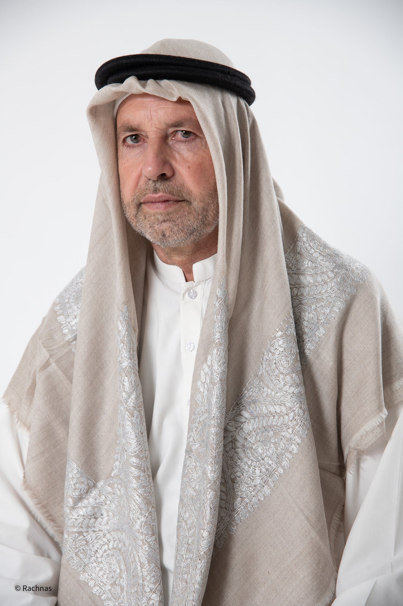 Cashmere Ghutra Needle work