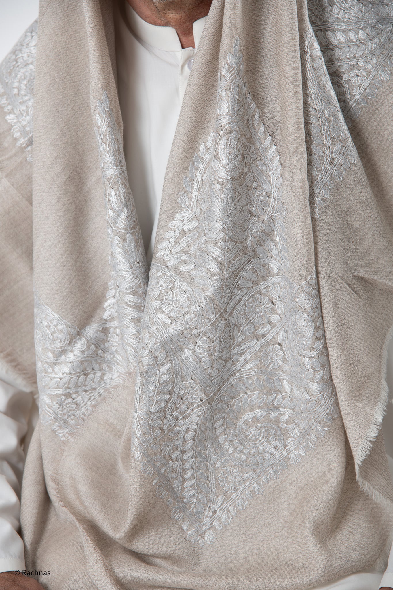 Cashmere Ghutra Needle work