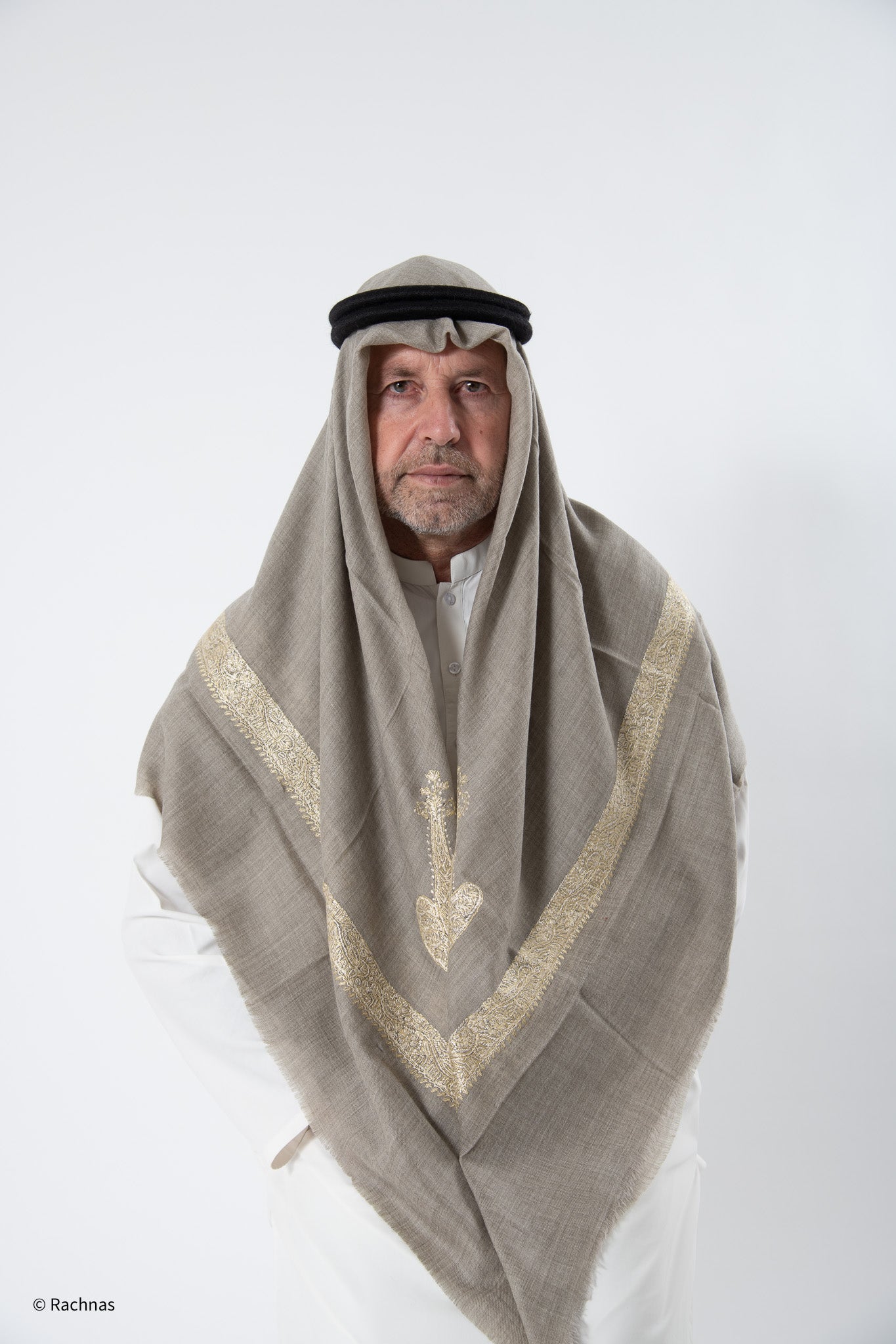 Cashmere Ghutra Needle work