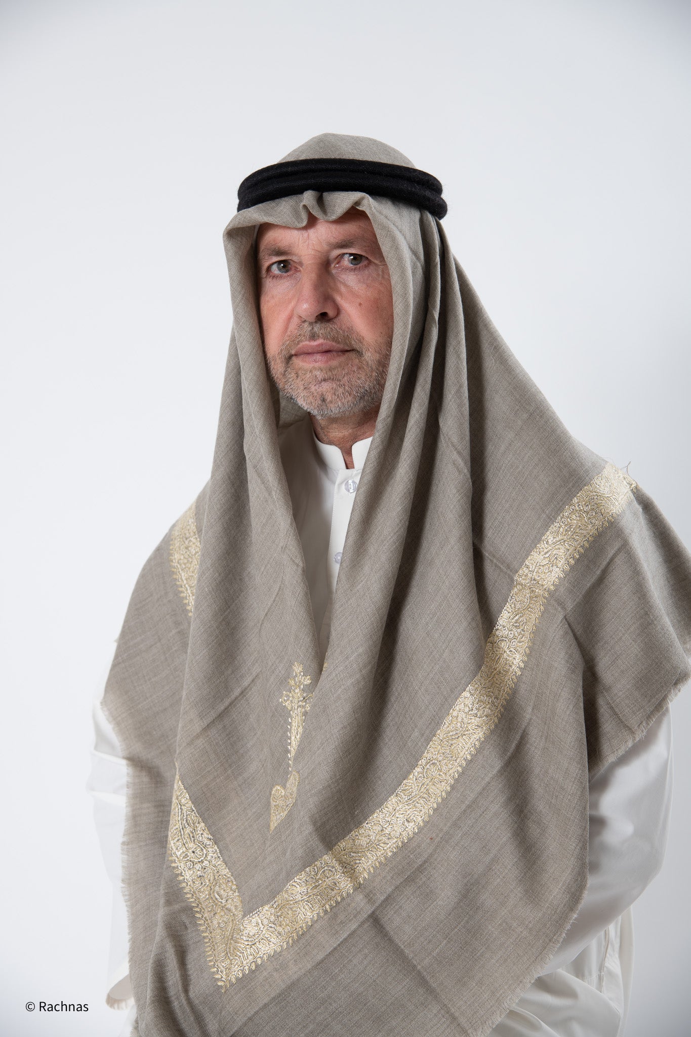 Cashmere Ghutra Needle work